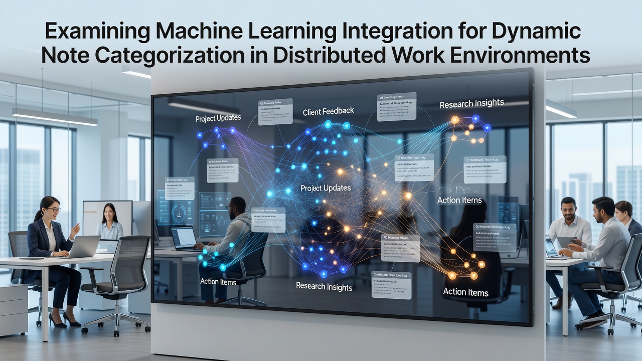Examining Machine Learning Integration for Dynamic Note Categorization in Distributed Work Environments